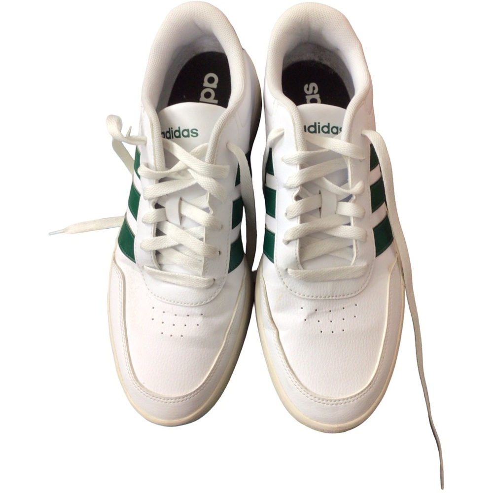 Adidas Breaknet 3.0 Men's White Sneakers with Green Stripe size 9.5 - Picture 3 of 8